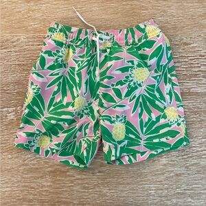 Crewcuts Sz 4 Tropical Leaf Print Swim Shorts